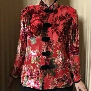 Aris Burnout velvet/silk blouse